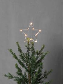 Puntale albero a LED a batteria Topsy, alt. 20 cm, Argentato, Larg. 14 x Alt. 20 cm