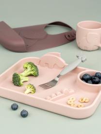 Assiette pour enfants Peekaboo, 100 % silicone, Rose pâle, larg. 22 x haut. 5 cm