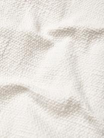 Funda de cojín a cuadros con flecos Kaspar, 59% algodón, 41% poliéster, Blanco crema, An 45 x L 45 cm