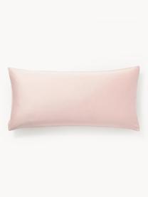 Poszewka na poduszkę z satyny bawełnianej Yuma, Blady różowy, S 40 x D 80 cm