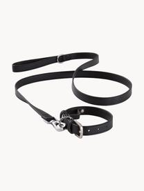 Collar para mascotas Inu, Cuero sintético, Negro, L 30/38 cm