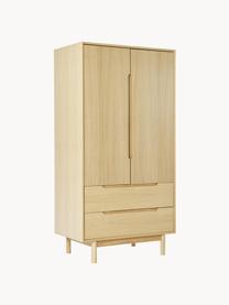 Kleiner Kleiderschrank Cassy, 2-türig, Beine: Eichenholz, massiv Dieses, Eichenholz, B 100 x H 195 cm