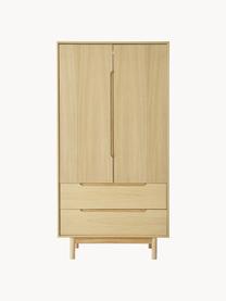 Kleiner Kleiderschrank Cassy, 2-türig, Beine: Eichenholz, massiv Dieses, Eichenholz, B 100 x H 195 cm