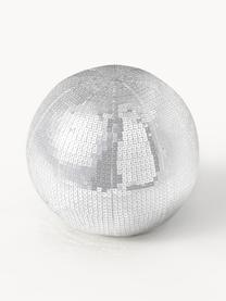 Rundes Pailletten-Kissen Diva, Hülle: 100 % Baumwolle, Silberfarben, Ø 26 cm