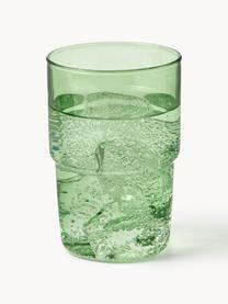 Waterglazen Torino uit borosilicaatglas, 2 stuks, Borosilicaatglas, Groen, transparant, Ø 8 x H 12 cm, 400 ml