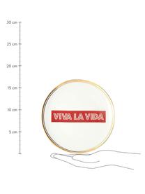 Plato postre de porcelana Viva La Vida, Porcelana, Viva La Vida, Ø 17 cm