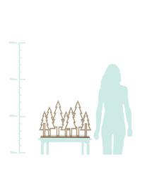 Struttura con pini decorativi Waldi, Pannello di fibra a media densità, rivestito, Marrone, Larg. 71 x Alt. 51 cm