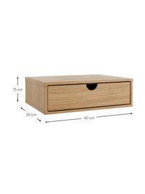 Wand-Nachttisch Farsta mit Schublade, Mitteldichte Holzfaserplatte (MDF) mit Eichenholzfurnier, Eichenholz, B 40 x H 15 cm