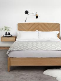 Comodino camera da letto da parete Farsta, Pannello MDF (fibra a media densità) con finitura in legno di quercia, Legno di quercia, Larg. 40 x Alt. 15 cm