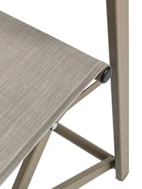 Chaise de jardin rabattable Taylor, Gris, brun café, couleur argentée, larg. 48 x prof. 56 cm
