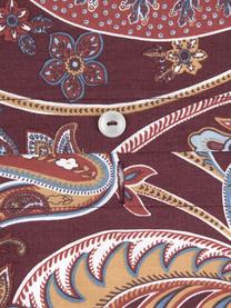 Pościel z bawełny Liana, Bordowy, 200 x 200 cm + 2 poduszki 80 x 80 cm