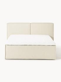 Kontinentálna posteľ Lennon, Lomená biela, Š 140 x D 200 cm, tvrdosť H2