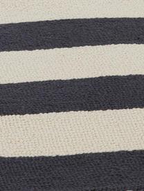 Sets de table tuftés à la main Kio Stripe, 4 pièces, 100 % coton, Noir, blanc crème, larg. 35 x long. 45 cm