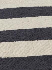 Manteles individuales artesanales Kio Stripe, 4 uds., 100% algodón, Negro, blanco crema, An 35 x L 45 cm
