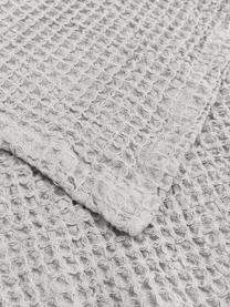 Narzuta z piki waflowej z bawełny Lois, 100% bawełna, Jasny szary, S 180 x D 260 cm (do łóżek o wymiarach od 140 x 200 cm)