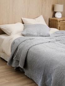 Couvre-lit en coton gaufré Lois, 100 % coton, Gris clair, larg. 180 x long. 260 cm (pour lits jusqu'à 140 x 200 cm)