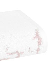 Asciugamano con motivo effetto marmo Malin, Rosa chiaro, bianco, Asciugamano per ospiti, Larg. 30 x Lung. 50 cm, 2 pz