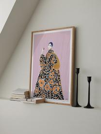 Poster Flower Coat, Rosa chiaro, marrone chiaro, Larg. 30 x Alt. 42 cm