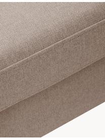 Ecksofa Luna, Bezug: 100 % Polyester Der strap, Gestell: Massives Buchenholz, Schi, Füße: Metall, galvanisiert Das , Webstoff Taupe, B 280 x T 184 cm, Eckteil links