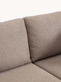 Ecksofa Luna, Bezug: 100 % Polyester Der strap, Gestell: Massives Buchenholz, Schi, Füße: Metall, galvanisiert Das , Webstoff Taupe, B 280 x T 184 cm, Eckteil links