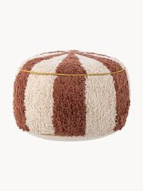 Kinder-Pouf Charoline, Bezug: 95 % Baumwolle, 5 % Polye, Webstoff Nougat, Off White, Ø 44 x H 26 cm