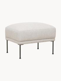 Reposapiés puf Fluente, Tapizado: 80% poliéster, 20% ramio , Estructura: madera de pino maciza, Patas: metal con pintura en polv, Tejido beige claro, An 62 x F 50 cm