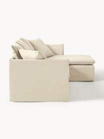 Ecksofa Mila (3-Sitzer), Bezug: 100% Polyester Der hochwe, Gestell: Kieferholz, Faserplatte, , Webstoff Dunkelbeige, B 230 x T 170 cm, Eckteil rechts