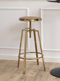 Tabouret de bar pivotant Goose, hauteur réglable, Acier, enduit, Doré, Ø 33 x haut. 46 cm