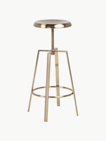 Tabouret de bar pivotant Goose, hauteur réglable, Acier, enduit, Doré, Ø 33 x haut. 46 cm