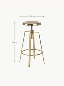 Tabouret de bar pivotant Goose, hauteur réglable, Acier, enduit, Doré, Ø 33 x haut. 46 cm