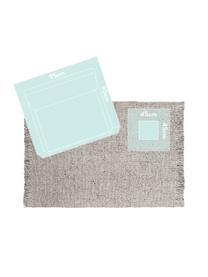 Tapis en laine gris clair tissé main Alvin, Gris chiné