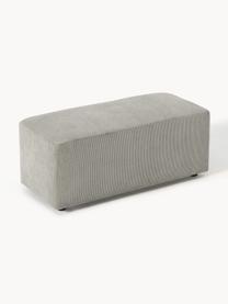 Pouf en velours côtelé Melva, larg. 99 x prof. 42 cm, Velours côtelé gris, larg. 99 x prof. 42 cm