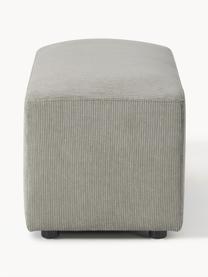 Pouf en velours côtelé Melva, larg. 99 x prof. 42 cm, Velours côtelé gris, larg. 99 x prof. 42 cm