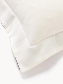 Poszewka na poduszkę z satyny bawełnianej z lamówką Brendan, Taupe, złamana biel, S 40 x D 80 cm