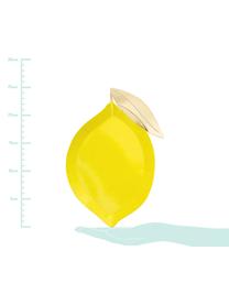 Piatto di carta Lemon, 8 pz., Carta, sventato, Giallo, dorato, Larg. 25 x Prof. 17 cm