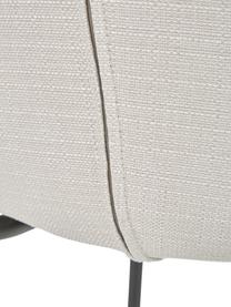 Chaise rembourrée blanc crème en tissu bouclé Tess, Tissu blanc crème, noir, larg. 49 x prof. 64 cm