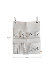Organizer appendibile Premium, Organizer: lino, Bianco latte, Larg. 50 x Alt. 60 cm