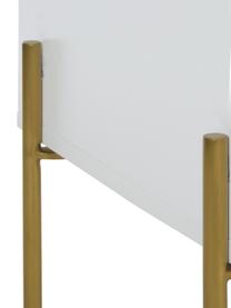 Aparador Jesper, Estructura: tablero de fibras de dens, Patas: metal pintado, Blanco, dorado, An 160 x Al 80 cm