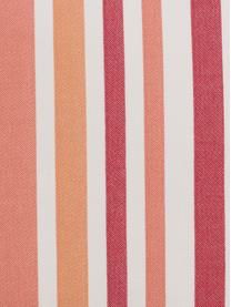 Federa arredo a righe da esterno Marbella, 100% Dralon® poliacrilico, Arancione, bianco, tonalità rosa, Larg. 40 x Lung. 40 cm