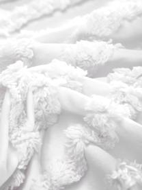 Povlečení z bavlněného perkálu s všívaným zdobením Felia, Bílá, 200 x 200 cm + 2 polštáře 80 x 80 cm