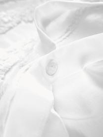 Baumwollperkal-Bettwäsche Felia mit getufteter Verzierung, Webart: Perkal Fadendichte 180 TC, Weiß, 135 x 200 cm + 1 Kissen 80 x 80 cm