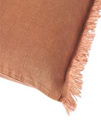 Housse de coussin pur lin avec franges Luana, 100 % pur lin

Le lin est naturellement doté d'un toucher plutôt rugueux et d'un aspect froissé
Sa résistance élevée au accrocs lui confère robustesse et longévité, Terracotta, larg. 40 x long. 40 cm