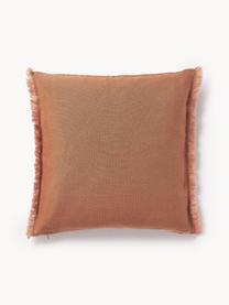 Housse de coussin pur lin avec franges Luana, 100 % pur lin

Le lin est naturellement doté d'un toucher plutôt rugueux et d'un aspect froissé
Sa résistance élevée au accrocs lui confère robustesse et longévité, Terracotta, larg. 40 x long. 40 cm