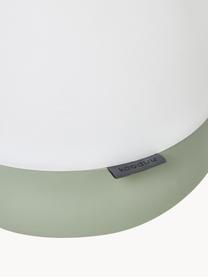 Lampada portatile dimmerabile da esterno Lite-up, Paralume: materiale sintetico, Struttura: legno, silicone, Manico: legno, Verde oliva, Ø 20 x Alt. 26 cm