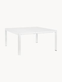 Table de jardin extensible Kiplin, 97 - 150 x 150 cm, Aluminium, revêtement par poudre, Blanc, larg. 97 - 150 x prof. 150 cm