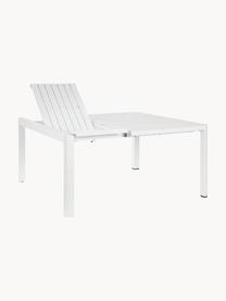 Tavolo da giardino allungabile Kiplin, 97 - 150 x 150 cm, Alluminio verniciato a polvere, Bianco, Larg. 97/150 x Prof. 150 cm