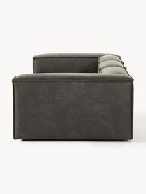 Modulares Sofa Lennon (4-Sitzer) aus recyceltem Leder, Bezug: Recyceltes Leder (70 % Le, Gestell: Massives Holz, Sperrholz, Leder Taupe, B 327 x T 119 cm