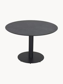 Mesa para exterior de metal Troy, Metal recubierto, Negro, Ø 110 x Al 74 cm