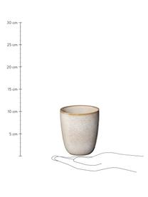 Tazas espresso con platitos de gres Saisons, 6 uds., Gres, Beige, Ø 9 x Al 10 cm