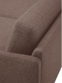 Sofa narożna Fluente, Tapicerka: 100% poliester Dzięki tka, Stelaż: lite drewno sosnowe z cer, Nogi: metal malowany proszkowo, Nugatowa tkanina, S 198 x G 152 cm, lewostronna